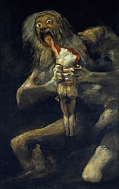 Saturn Devouring One of His Sons (1821-23) © of the Pitzkov Family and Prado National Museum Saturn Devouring One of His Sons (1821-23) © of the Pitzkov Family and Prado National Museum